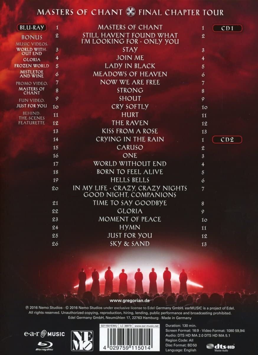 Live! Masters of Chant Final Chapter Tour (Br.+2cd Ltd.Edt (Blu-ray ...