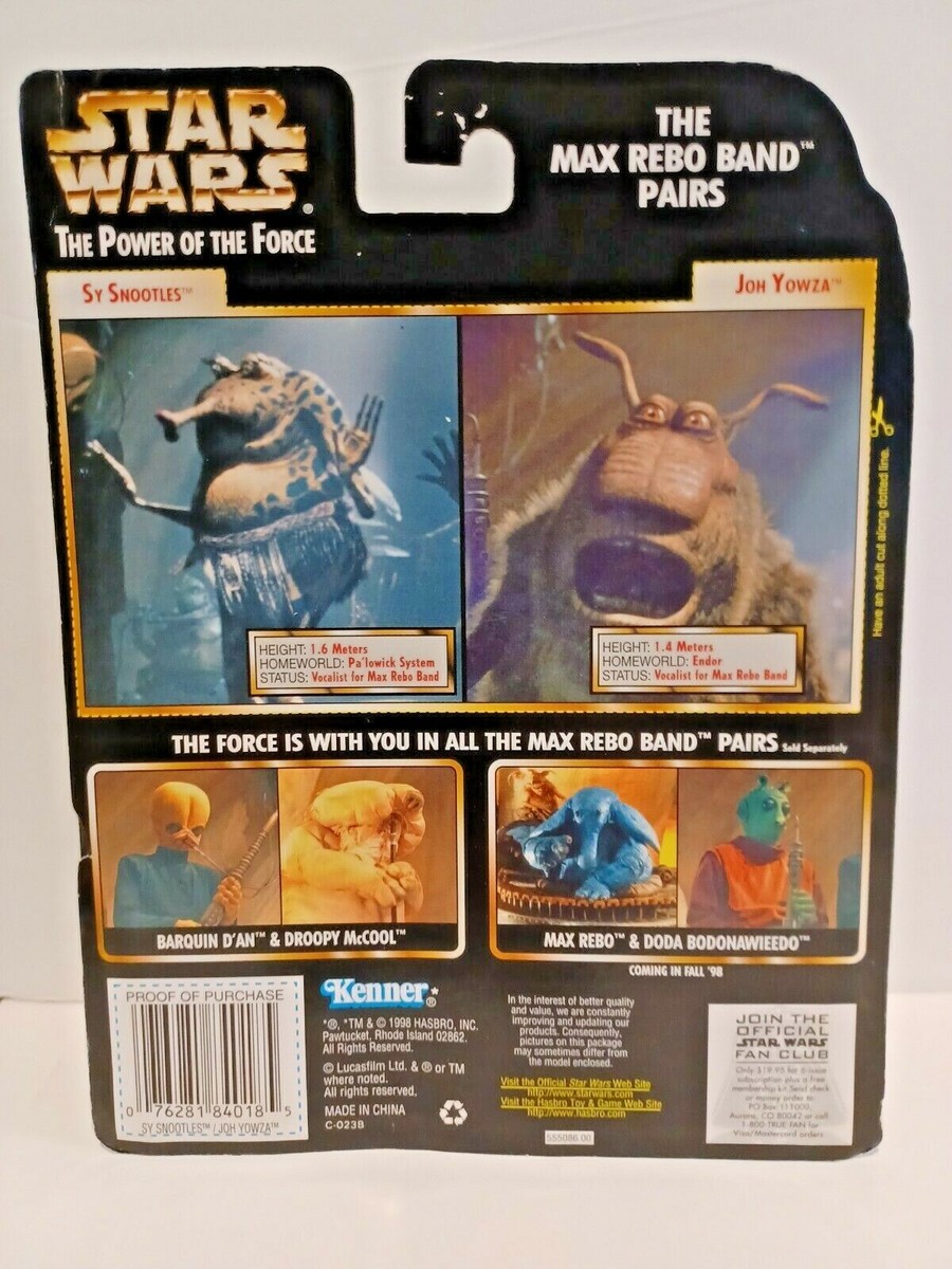 Hasbro - スターウォーズ　マックスリーボ max rebo sy snootles Star Wars Power of the Force Max Rebo Band Pairs Joh Yowza