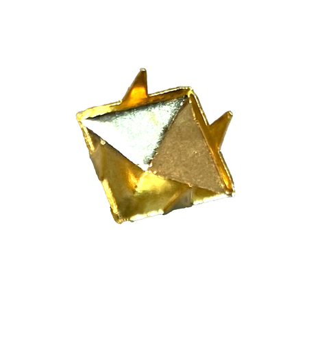100 Gold Colored 8mm Pyramid Metal Studs Leather Craft Rivet Bullet Spikes Claw - Picture 4 of 5