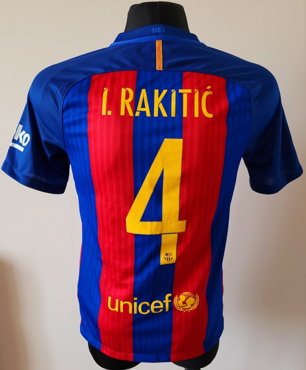 Barcelona 2016 - 2017 Home football Nike shirt #4 I. Rakitić