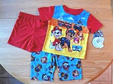 Paw Patrol Pajamas 3 Pc Set Toddler Boys 2T Puppy Dog T-Shirt Shorts Pants NEW