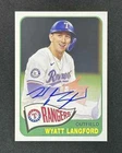 2025 Topps Heritage WYATT LANGFORD 25TH ANNIVERSARY AUTO /200 TEXAS RANGERS