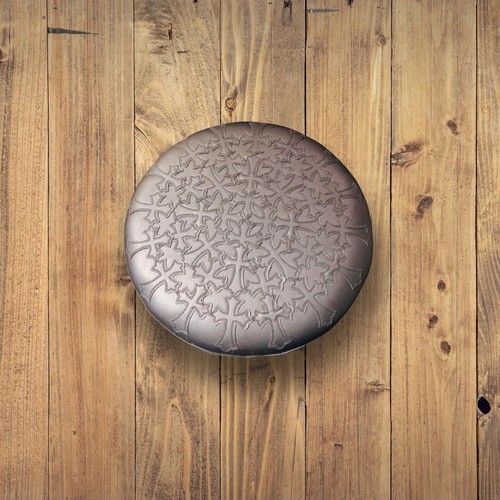 Chrome Cross Inspired Handmade Stool For Home Decor In Black - Picture 2 of 4