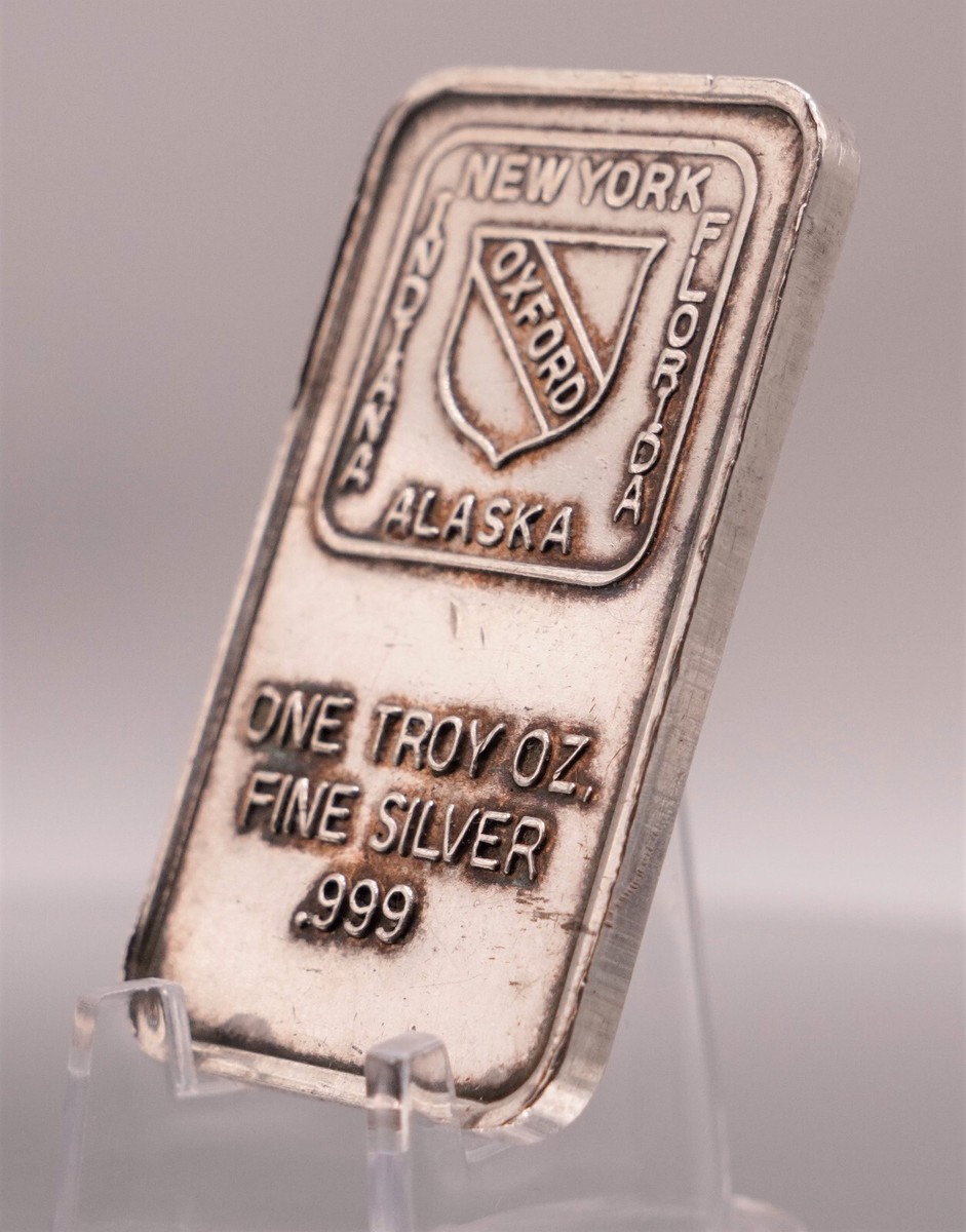 Vintage OXFORD MINT New York Alaska Florida Indiana 1oz 999 FINE