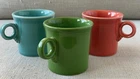 Set of 3 Fiesta Ware Coffee Mugs Ring Handle Homer Laughlin HLC USA Cups