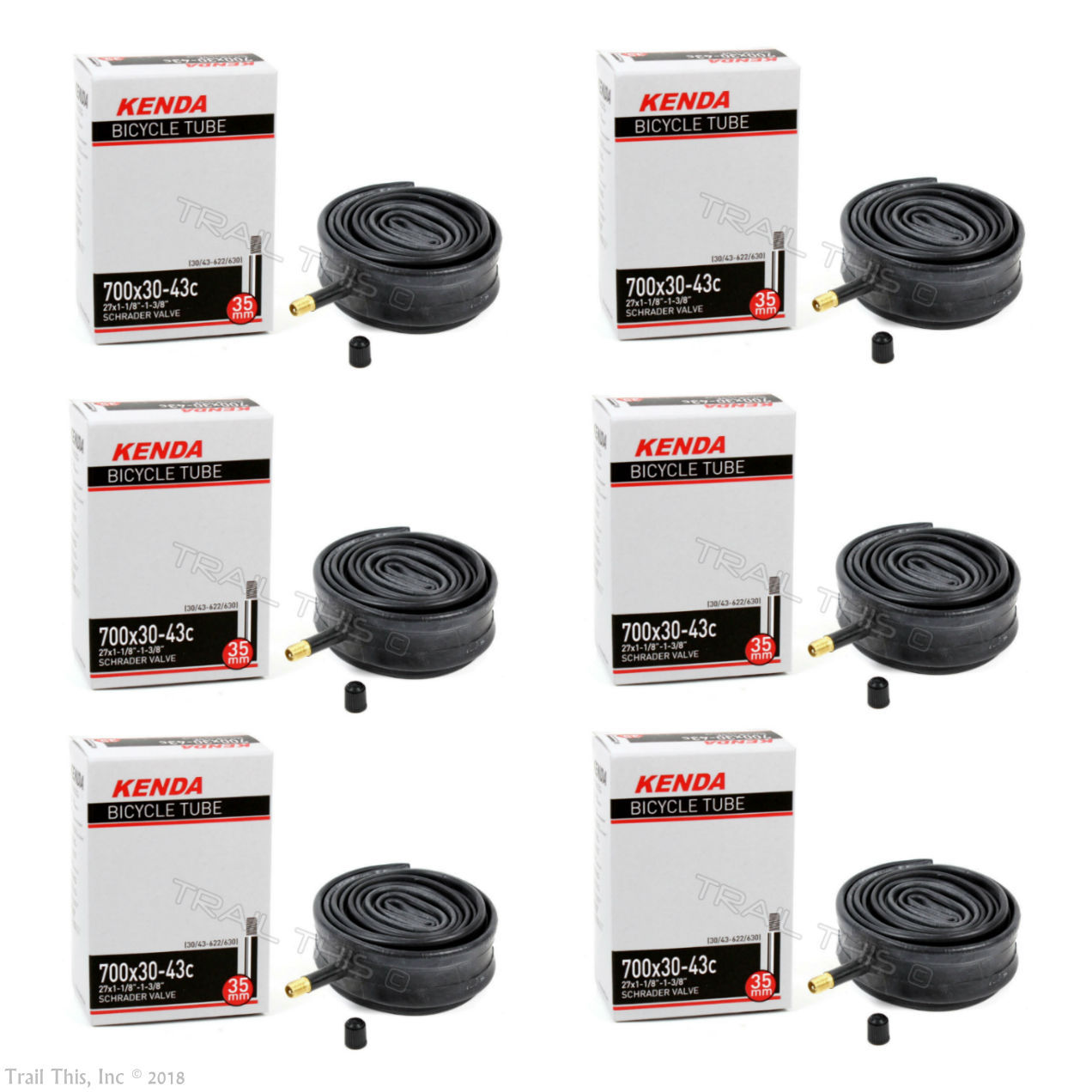 Kenda 700 x 30 35 40 43C 35mm Schrader Valve Inner Tube Hybr