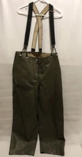 Green Fishing Water Chest Waders Police Brace Suspenders Mens Size 36