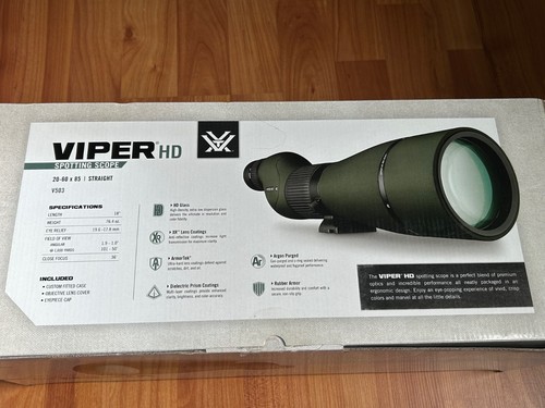 Vortex Viper HD 20-60x85 Straight Spotting Scope Model V503 - New in Open Box - Picture 11 of 13