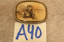 A40B VINTAGE FISHERMAN FIGURE BELT BUCKLE