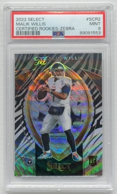 Malik Willis Panini Select Select Certified Rookies #SCR2 Zebra