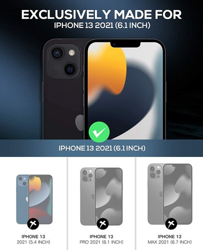 for iPhone 13 6.1" Case Brushed Texture Shockproof Protector Cover+PryTool - Picture 2 of 6