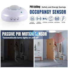 360° LED Security PIR Infrared Motion Sensor Detector 3 Keys Switch 110V-240V