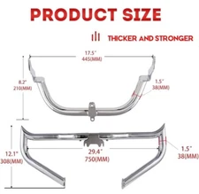 NEW Chopped Engine Guard Crash Bar Fairing Support Harley CVO Road Glide 15-2025