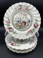 Set 6 Myott Staffordshire Indian Tree Bread And Butter Plates - 6.25”