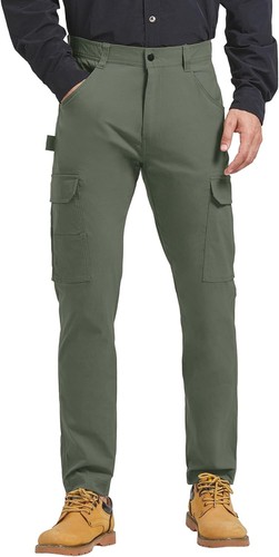 Men's Carpenter Work Pants Cargo Hiking Waterproof Stretch Heavy Duty Trousers - Picture 13 of 51
