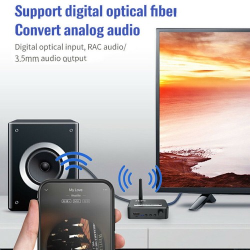 Récepteur Hi-Fi Bluetooth 5.1 DAC Spdif Optique à 3.5MM AUX 2 RCA Amplificateur - Photo 2/9