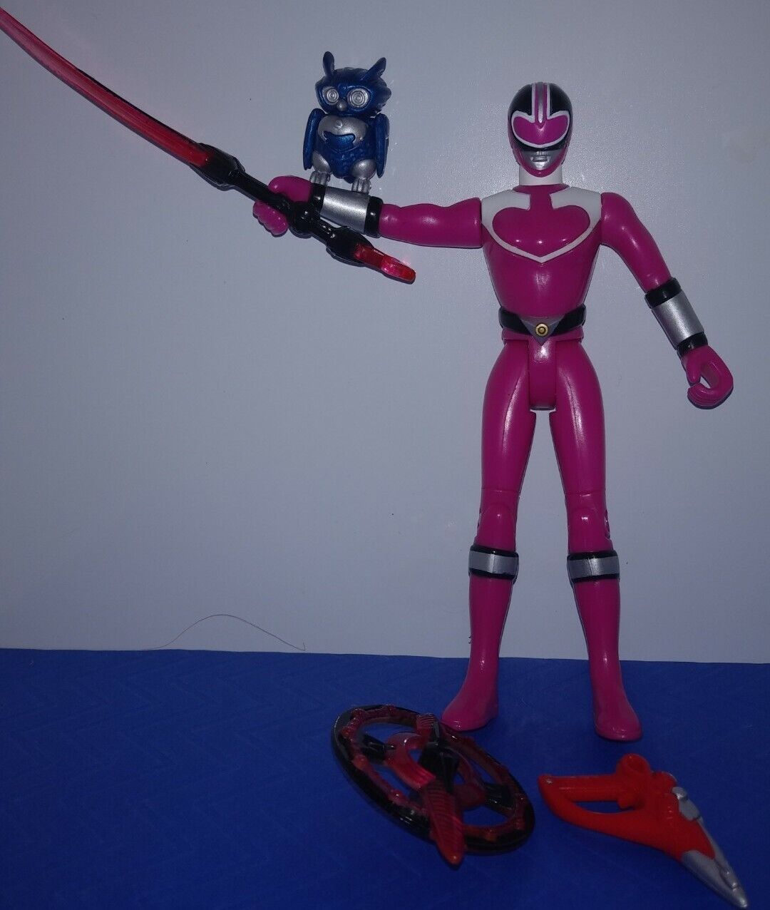 Power Rangers Time Force PINK TF FIGHTER 5.5" Figure w CIRCUIT Robot Owl RARE PR