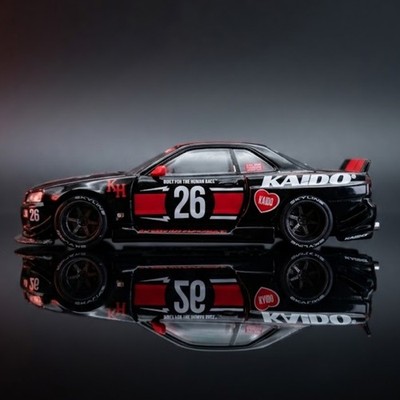Minigt KAIDO HOUSE GT-R R34街道ハウス北京HEC限定 KAIDO☆HOUSE x MINI GT 1/64 Nissan Skyline GT-R (R34) Kaido Works