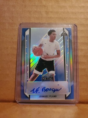 2022 Leaf Metal Basketball Johnuel Boogie Fland Auto Blue Prizm/50