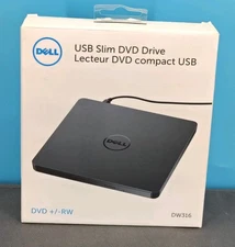 Dell - DW316 Slim External USB DVD±RW Drive  Black