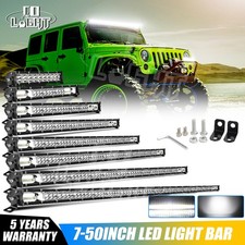 Dual Row 7-50 Slim Led Light Bar Spot Flood Combo Fog Offroad Car Trucks 4wd Dual Row 7-50 Slim Led Light Bar Spot Flood Combo Fog Offroad Car Trucks 4wd