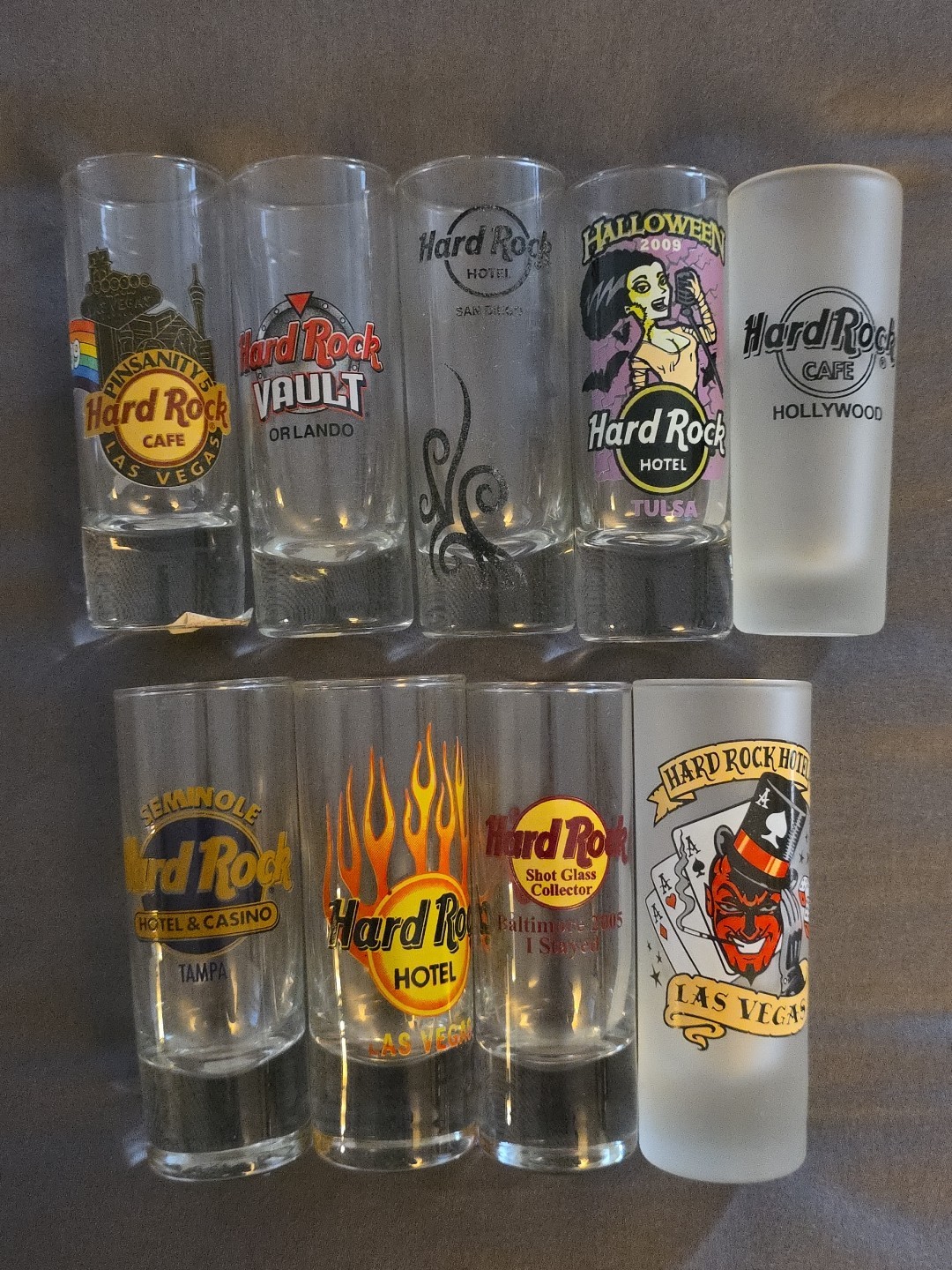 Hard Rock Cafe Shot Glasses, Classic Logo, City Editions, And Specialty