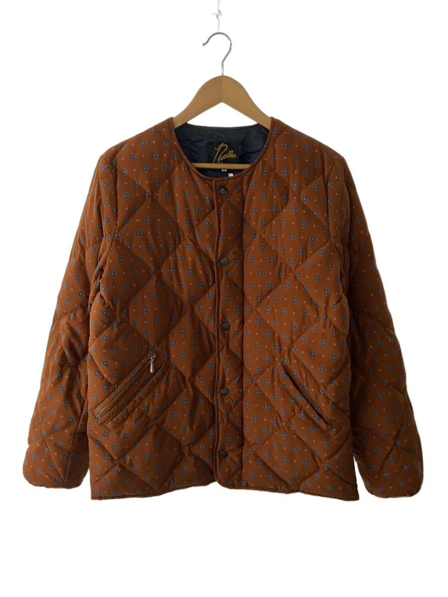 Needles S Polyester Brown Allover Pattern Jacket - image 1