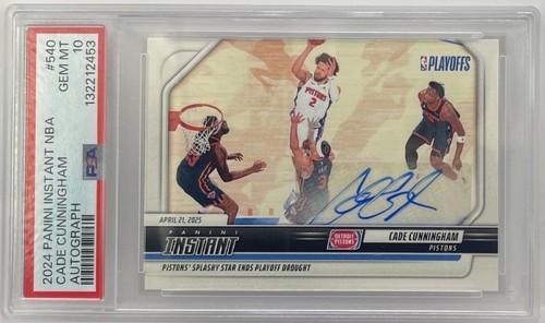 2024-25 Panini Instant Cade Cunningham NBA Auto Autograph #78/99 PSA 10 Pistons