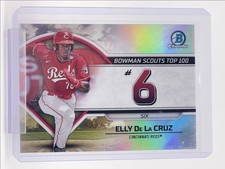 ELLY DE LA CRUZ 2023 BOWMAN CHROME SCOUTS TOP 100 REDS #BTP-6 Q3478