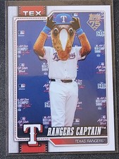RANGERS CAPTAIN 2026 Topps Series One 75 Years Mascots #M-12 TEXAS RANGERS Mint
