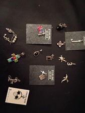 35g 925 Charms And Pendants Lot With Untested Stones