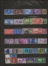 ROYAUME-UNI   - LOT DE TIMBRES SUR PAGE D'ALBUM