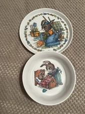 Vintage Retro 1970s Peter Rabbit Plate Bowl Set SiLite MELAMINE Plastic