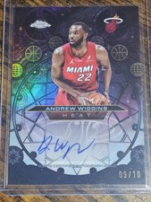 2025-26 Topps Chrome Andrew Wiggins Chromograph BLACK Refractor Auto #d 9/10 SSP