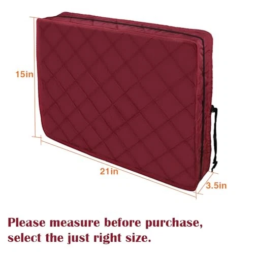 Indoor Air Conditioner Cover, AC Unit Wine Red Covers for Inside 21"x15"x3.5" Foto 3 de 4