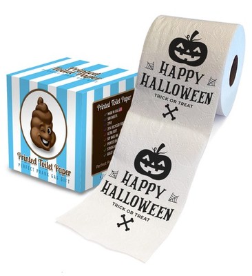 Halloween Laughing Pumpkin Printed Toilet Paper Gag Gift โ  Scary Toilet Pap...