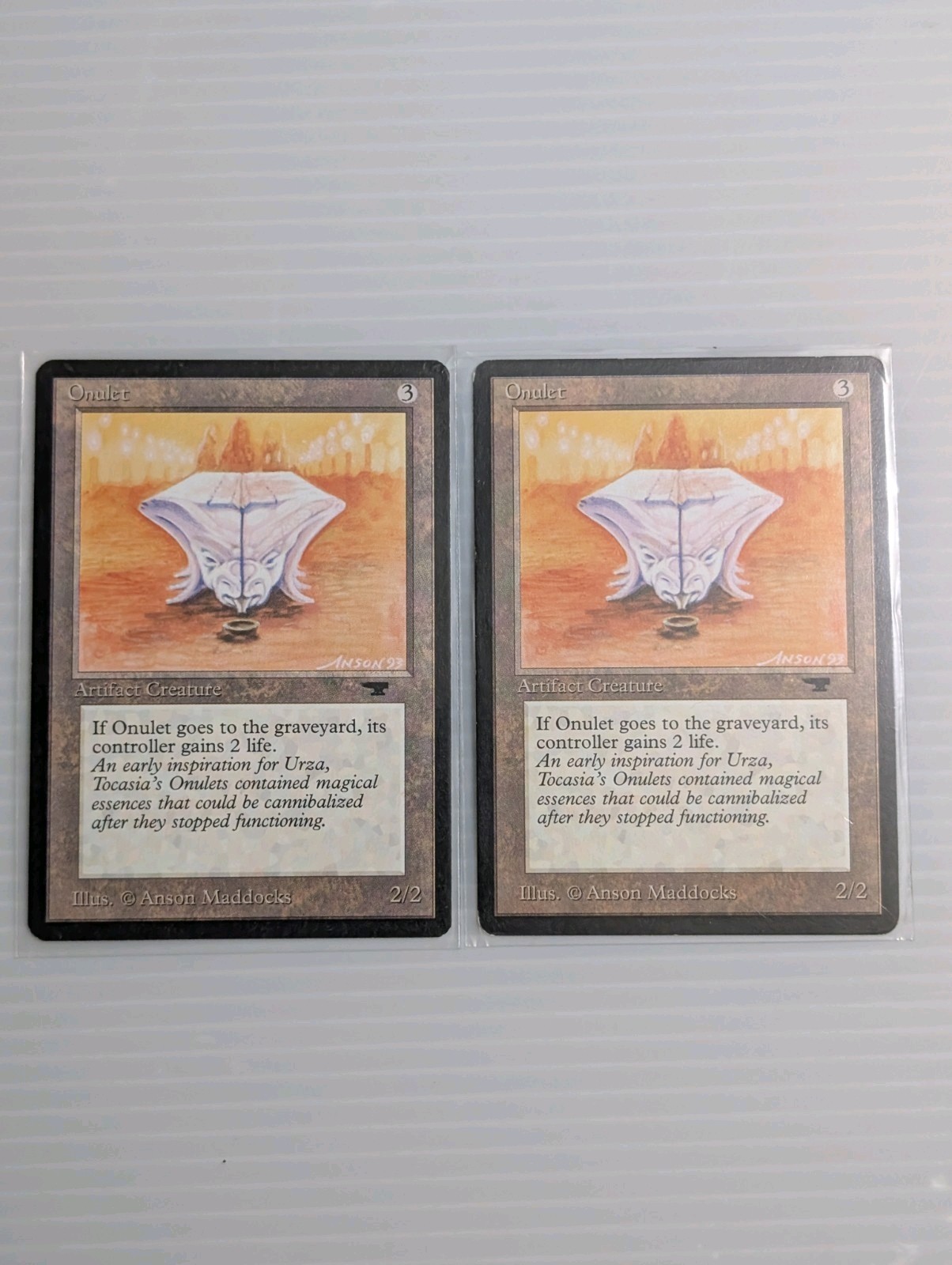 lot 2 -Onulet - MTG Antiquities (1994) - VINTAGE Uncommon - Black Border NM/Mint