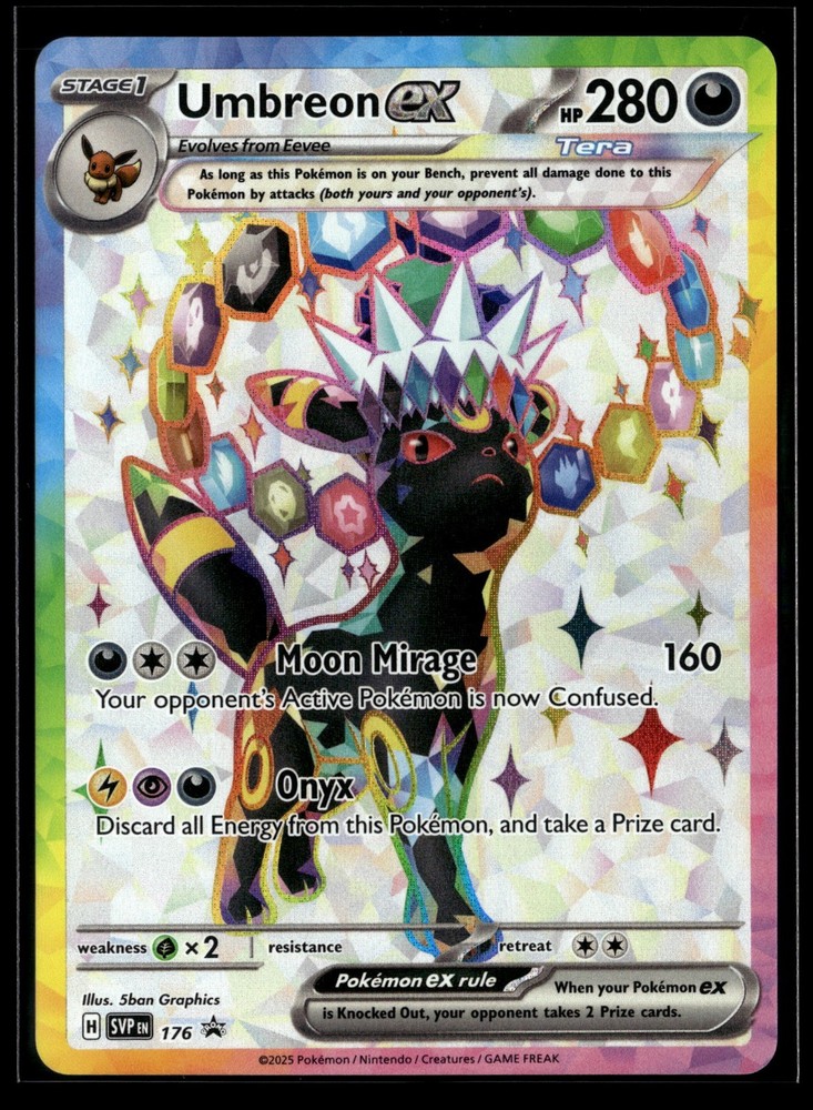 Umbreon ex - 176 SVP 176 Holo SV: Scarlet & Violet Promo Cards NM