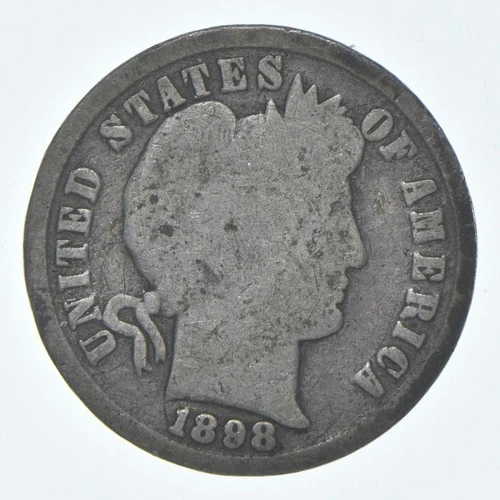 1898 Barber Dime Estate Coin Collection *356