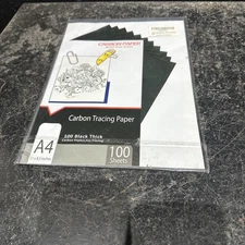 pack of A4 black carbon tracing paper.  100 Sheets Ref Gc3