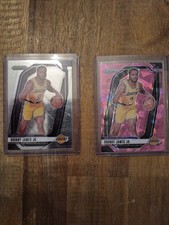 Bronny James Jr. NBA Prizm Rookie Card Lot 2 Cards 2024-25 Los Angeles Lakers
