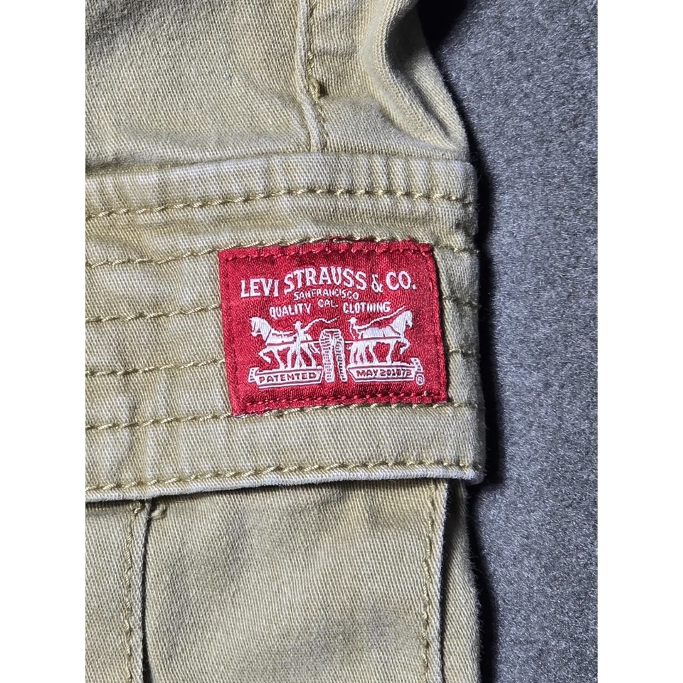Levi's Boys Cargo Pants Size 12 Beige Twill Adjustable Waist Utility - Image 2 of 4