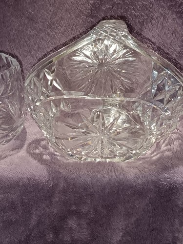 Set Of 3 Lead Crystal Ornaments With Snowflake/Dandelion Detailing - Picture 10 of 18