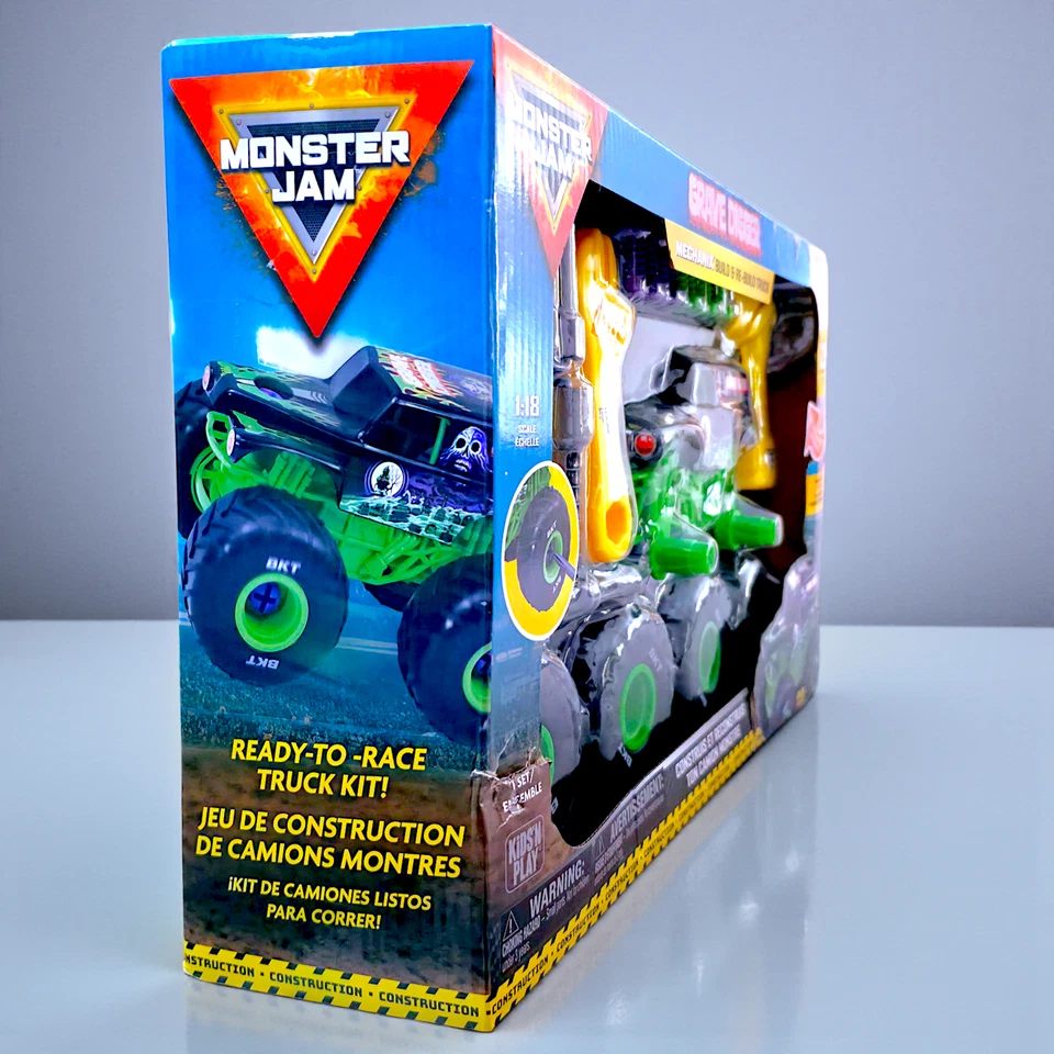 Monster Jam Oficial Grave Digger Monster Truck Mechanix choque y reconstrucción - RARO Foto 4 de 4