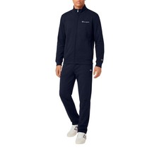 Champion - Tuta Uomo Leggera con Zip Intera Standard Fit, Blu Codice 222248-B...
