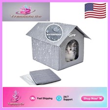 Luxury Insulated Outdoor Cat House with 4 Insulation Sheets - Weatherproof