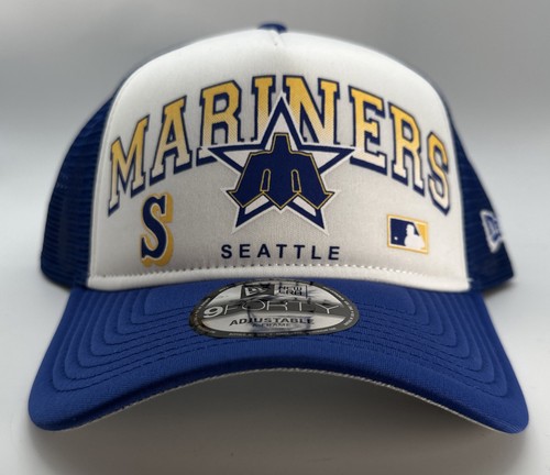 New Era Seattle Mariners Sport Classics 9FORTY A-Frame Trucker SnapBack Hat - Picture 1 of 12