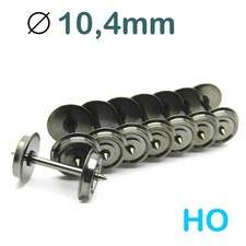 8 Stück radsatz für Gleichstrom 24,4mm 10,4mm HO