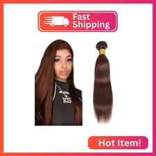  4 Brown Bundles Human Hair Straight Bundles Human Hair 34 Inch FuivJuix Unproce