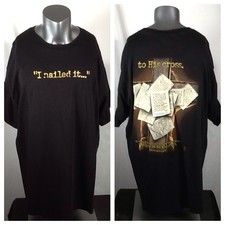 Vintage 90 s Jesus T Shirt Size 2XL Short Sleeve Nailed It To The Cross Tee